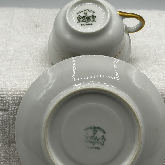 Single set of Demitasse bone china, cup and saucer by Royal Bayreuth Bavaria - Picture 5 of 5